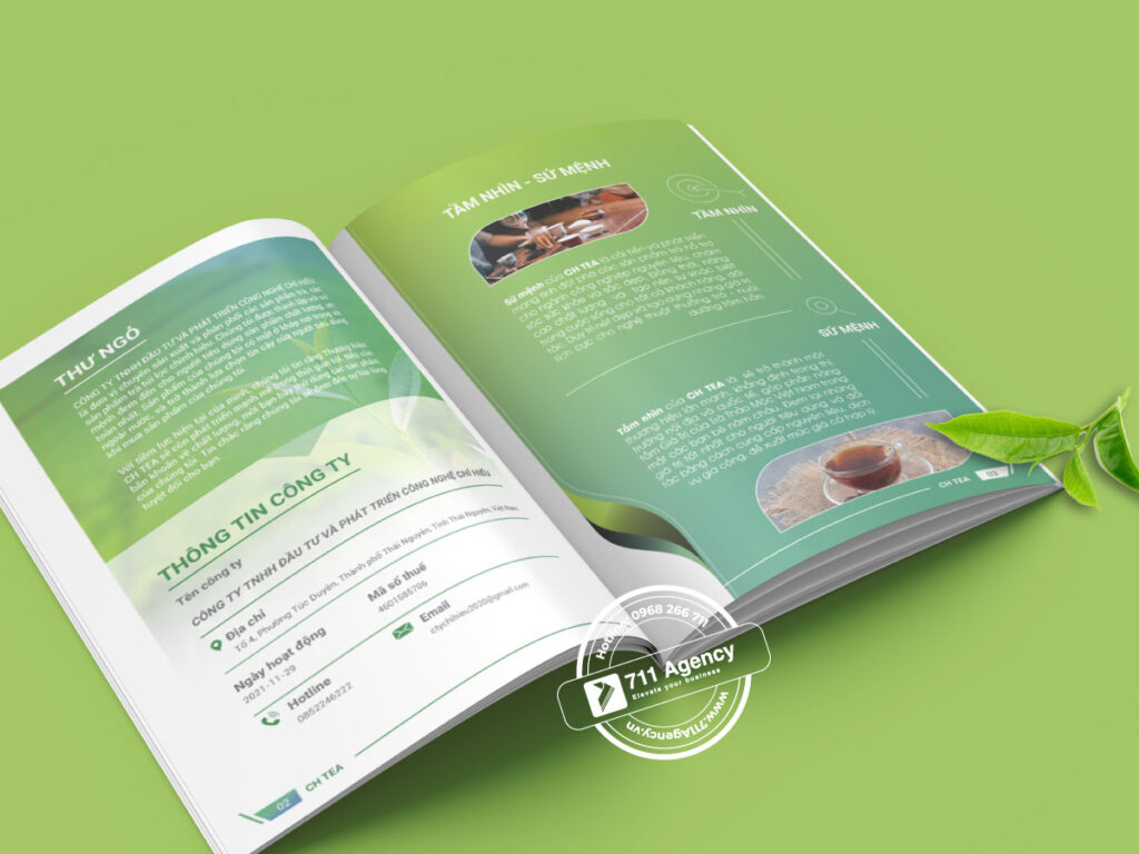 thiết kế catalogue trà