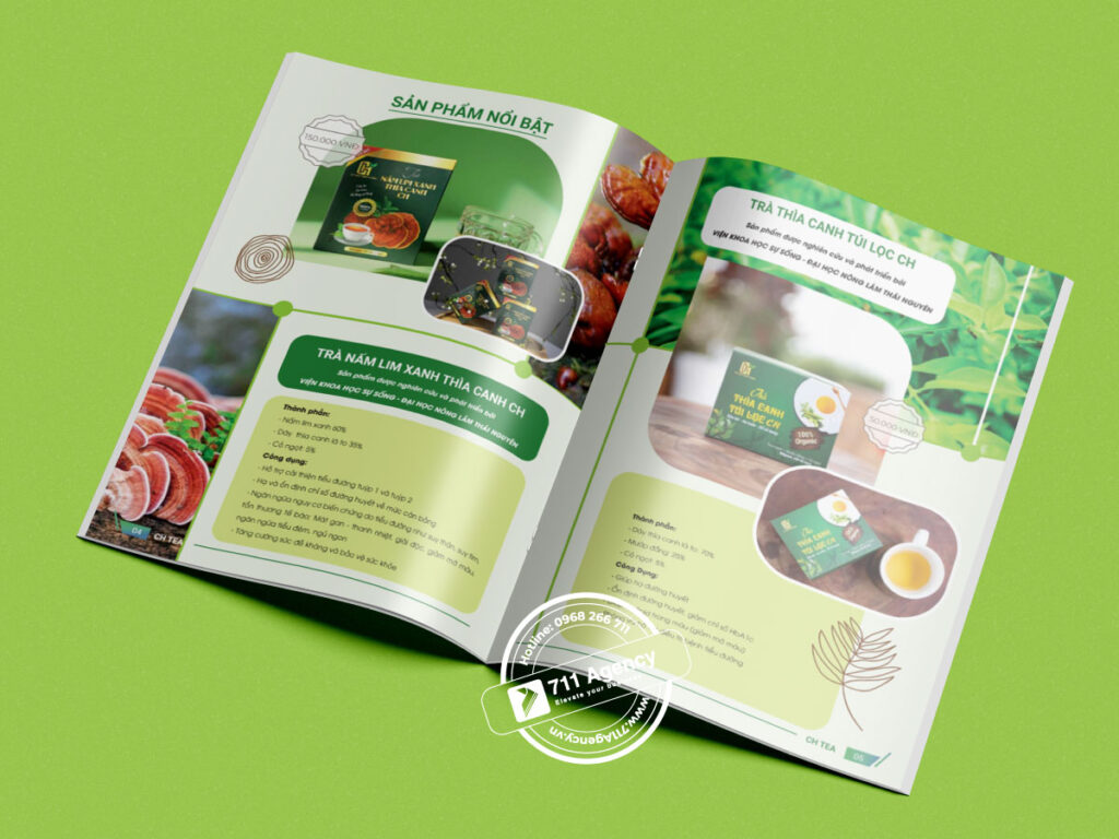 thiết kế catalogue trà